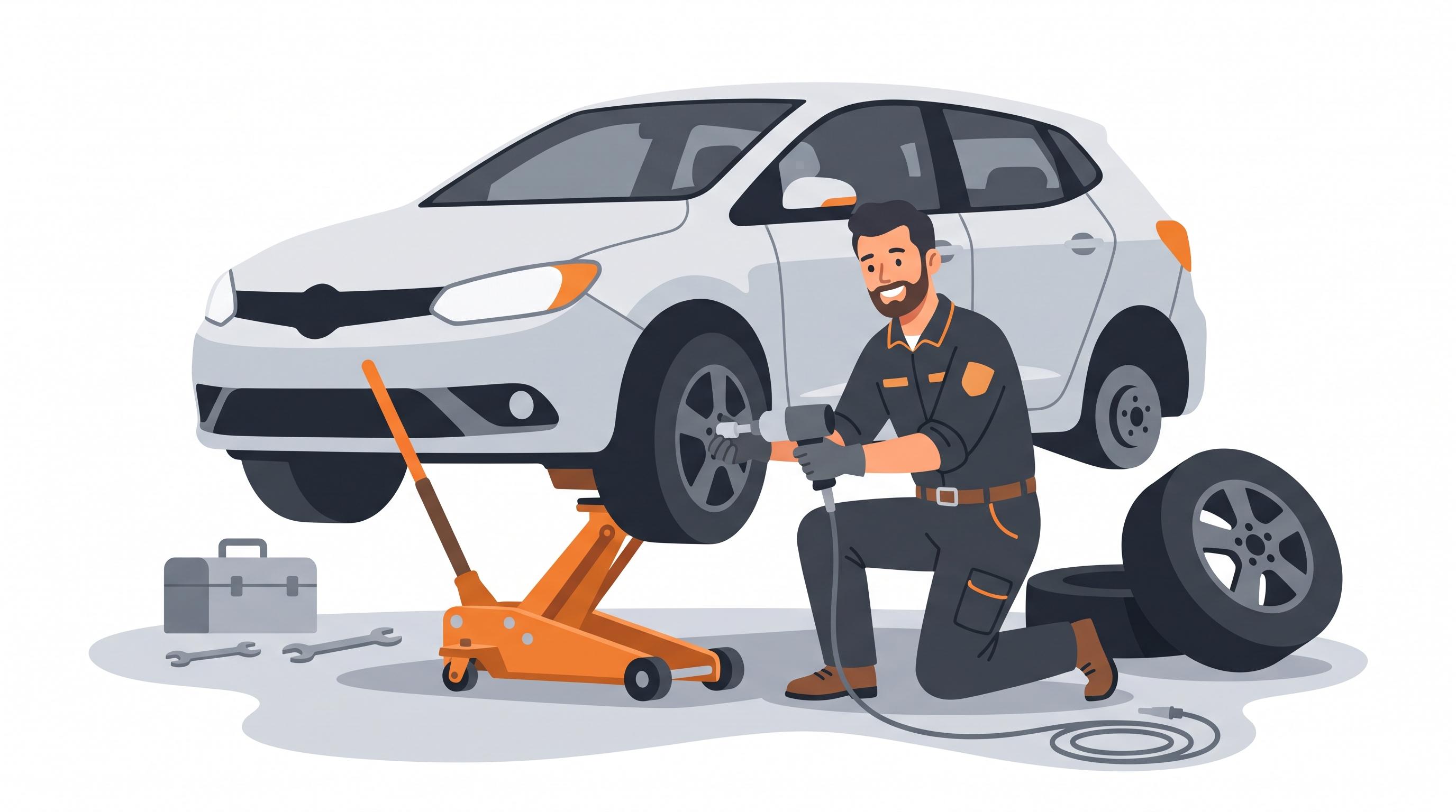 Flat or worn tyres